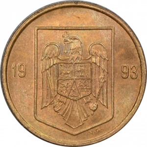 Аверс монеты Румыния, 1 лей, 1993-2006
