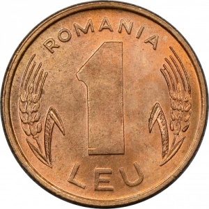 Реверс монеты Румыния, 1 лей, 1993-2006