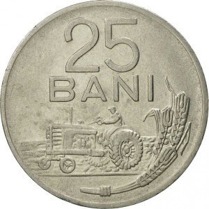 Реверс монеты Румыния, 25 бань, 1960