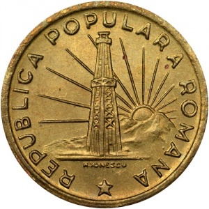 Аверс монеты Румыния, 1 лей, 1949-1951