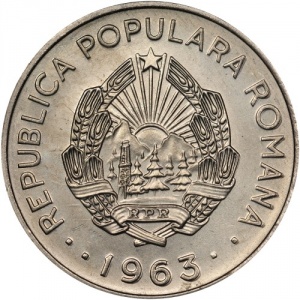 Аверс монеты Румыния, 1 лей, 1963