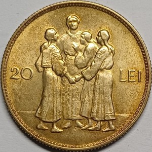 Реверс монеты Румыния, 20 леев, 1930