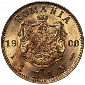 Реверс монеты Румыния, 1 бан, 1900