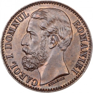 Аверс монеты Румыния, 2 бань, 1879-1881
