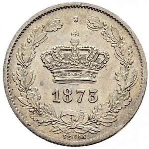 Аверс монеты Румыния, 50 бань, 1873-1876