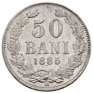 Реверс монеты Румыния, 50 бань, 1884-1885