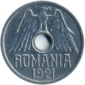 Аверс монеты Румыния, 50 бань, 1921