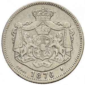 Аверс монеты Румыния, 1 лей, 1873-1876