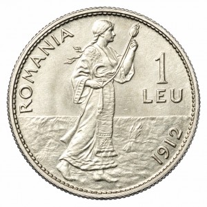 Реверс монеты Румыния, 1 лей, 1910-1914