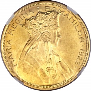 Реверс монеты Румыния, 50 леев, 1922, Коронация Фердинанда I