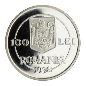 Аверс монеты Румыния, 100 леев, 1998, 125 лет со дня смерти митрополита Андрея Шагуны