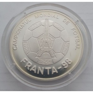 Аверс монеты Румыния, 100 леев, 1998, Чемпионат мира по футболу 1998