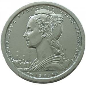Аверс монеты Камерун, 1 франк, 1948
