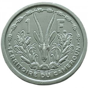Реверс монеты Камерун, 1 франк, 1948