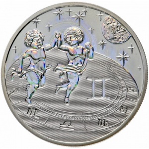 Реверс монеты Камерун, 500 франков, 2010, Знаки зодиака - Близнецы
