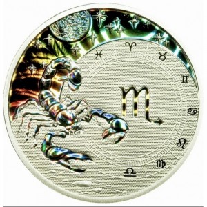 Реверс монеты Камерун, 500 франков, 2010, Знаки зодиака - Скорпион