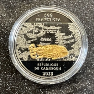 Аверс монеты Камерун, 500 франков, 2018, Золотая пектораль