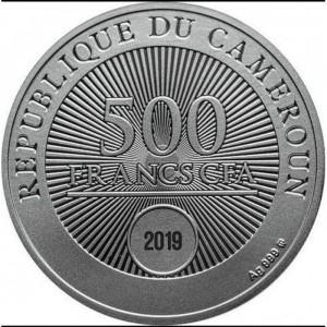 Аверс монеты Камерун, 500 франков, 2019, Любовь и счастье