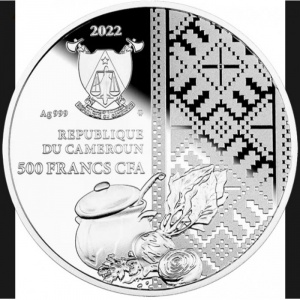 Аверс монеты Камерун, 500 франков, 2022, Украинская кухня - Борщ