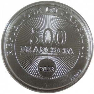 Аверс монеты Камерун, 500 франков, 2023, Гордость Польской живописи - Станислав Виткевич. Пастбище