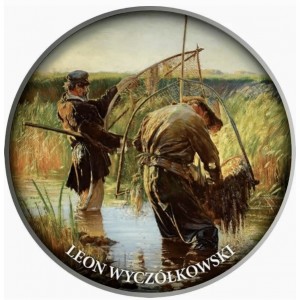 Реверс монеты Камерун, 500 франков, 2023, Гордость Польской живописи - Леон Вижолковский. Рыбак