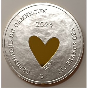Аверс монеты Камерун, 500 франков, 2024, Любовь - Свадьба