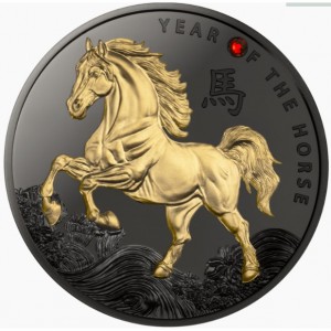 Реверс монеты Камерун, 500 франков, 2026, Китайский гороскоп - год лошади