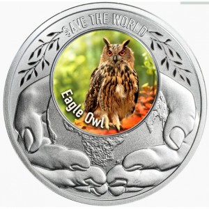 Реверс монеты Камерун, 500 франков, 2026, Спасем мир - Филин