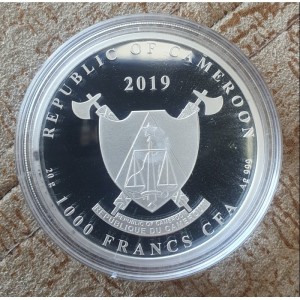 Аверс монеты Камерун, 1000 франков, 2019, Павел Нахимов