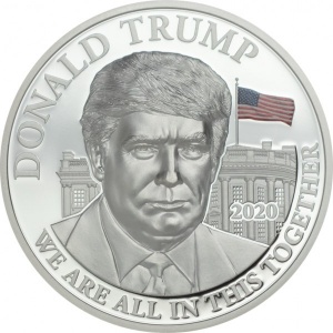 Реверс монеты Камерун, 1000 франков, 2020, Дональд Трамп