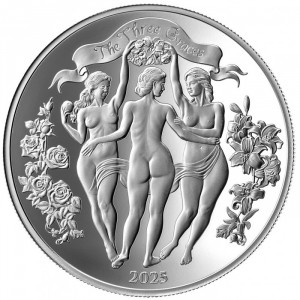 Реверс монеты Камерун, 1000 франков, 2025, Три грации (Brillant uncirculated)