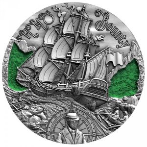 Реверс монеты Камерун, 2000 франков, 2019, Золотой век парусных кораблей - HMS Bounty