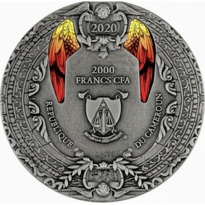Аверс монеты Камерун, 2000 франков, 2020, Архангелы - Архангел Михаил