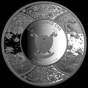 Аверс монеты Камерун, 2000 франков, 2023, Индуизм - Дурга