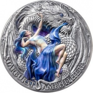 Реверс монеты Камерун, 2000 франков, 2023, Драконология - Звездный амфитеатр
