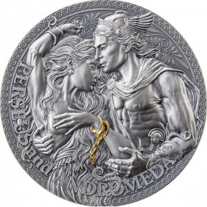 Реверс монеты Камерун, 2000 франков, 2023, Греческая мифология - Персей и Андромеда