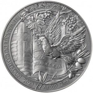 Аверс монеты Камерун, 2000 франков, 2023, Библейские истории - Эдем