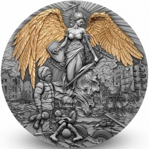 Реверс монеты Камерун, 2000 франков, 2023, Ангел-хранитель