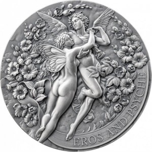 Реверс монеты Камерун, 2000 франков, 2024, Небесная красота - Эрос и Психея