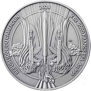 Аверс монеты Камерун, 2000 франков, 2024, Армия дронов
