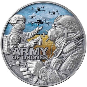 Реверс монеты Камерун, 2000 франков, 2024, Армия дронов
