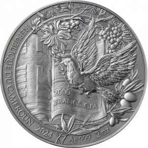 Аверс монеты Камерун, 2000 франков, 2024, Библейские истории - Спасение Даниила