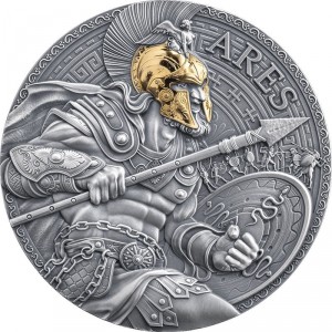 Реверс монеты Камерун, 2000 франков, 2024, Греческая мифология - Арес