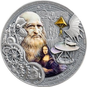 Реверс монеты Камерун, 2000 франков, 2024, Леонардо да Винчи