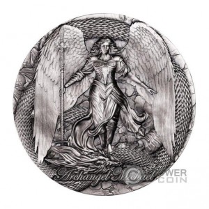 Реверс монеты Камерун, 2000 франков, 2024, Архистратиг Михаил