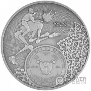 Аверс монеты Камерун, 2000 франков, 2024, Станислав Лем, мастер научной фантастики - "Рассказы о пилоте Пирксе"