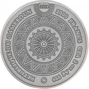 Аверс монеты Камерун, 2000 франков, 2024, Дух племени - Команчи