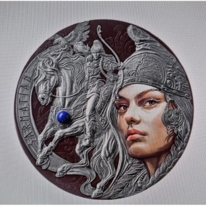 Реверс монеты Камерун, 2000 франков, 2024, Фемина Беллатор - Сармат