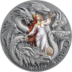 Реверс монеты Камерун, 2000 франков, 2025, Драконология - Мифическая Гидра