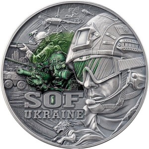 Реверс монеты Камерун, 2000 франков, 2025, Силы специальных операций Украины